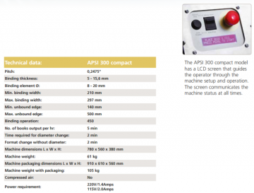 APSI 300 Compact Spiraal Bindmachine Renz Electrisch