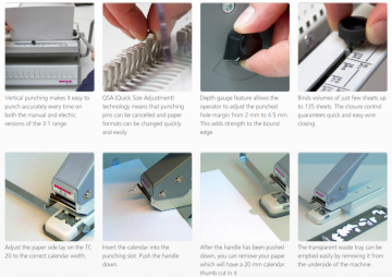 Complete Kalender Kit (machine SRW360, bindringen, duimstans TC20  en kalenderhangers) Renz 3:1