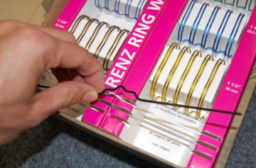 Sample box Renz wire-O metalen bindringen en kalenderhaken monsterdoos