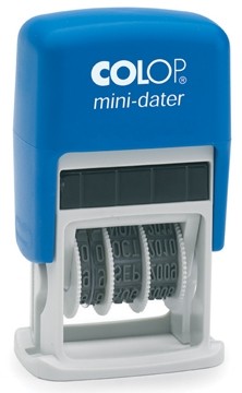 Colop tekststempel met datum Mini-Dater tekst: PAYE LE