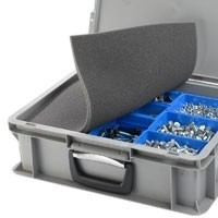 Schuimstofbekleding voor koffer met afm. 600x400 mm