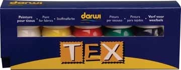 Darwi textielverf Tex etui van 5 flacons