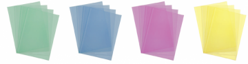 PP covers Transparant 300mic Matt Gekleurd A4 Pak 100 (div kleuren mogelijk)