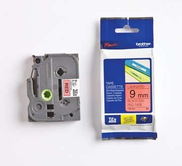 Brother linten voor P-Touch 9 mm, zwart/rood