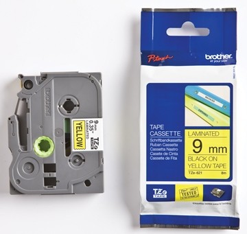 Brother linten voor P-Touch 9 mm, zwart/geel