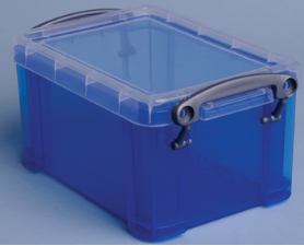 Really Useful Boxes transparante opbergdoos 0,7 l blauw