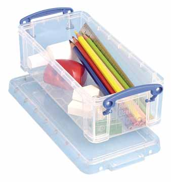 Really Useful Boxes pennenbakje buitenft 220 x 100 x 70 mm, binnenft 187 x 80 x 60 mm (b x d x h), transp