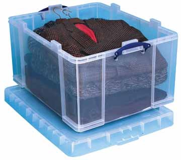 Really Useful Box 145 liter, transparant verpakt per 2