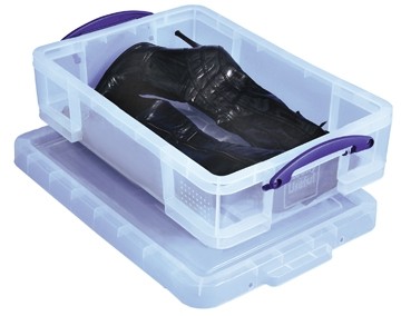 Really Useful Boxes transparante opbergdoos 24,5 l, buitenft 600 x 400 x 155 mm