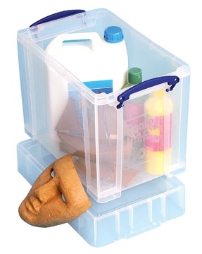 Really Useful Boxes transparante opbergdoos 24 l, buitenft 465 x 270 x 290 mm