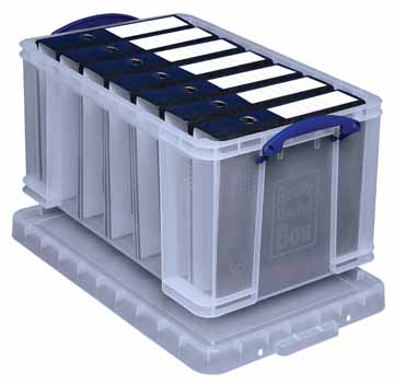 Really Useful Box 48 liter, transparant wit  (5stuks)