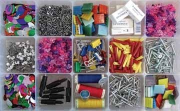 Really Useful boxes gekleurde transparante opbergd transparant