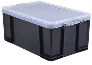 Really Useful Box 64 liter, transparant smoke (4 stuks)