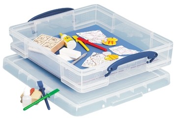Really Useful Box 7 liter,transparant, met divider