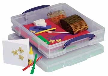 Really Useful Boxes gekleurde transparante opberg transparant