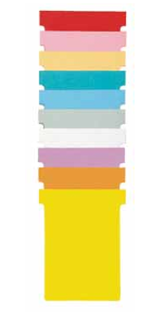 Nobo T-planbordkaarten index 3, ft 120 x 92 mm, geel