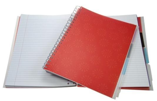 Luxe Schrijfblok (A4) NICHE 4 tabbladen, oranje rood - Schrijfblokken A4 - Officeknallers voor kantoorartikelen, inbinden en lamineren 100% service