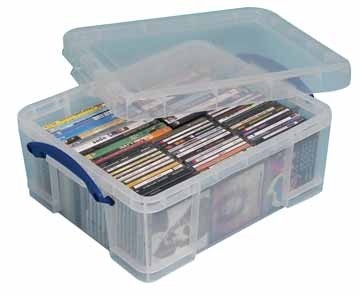 mineraal Iets micro Really Useful Boxes opbergdoos voor 93 CD?s of 44 DVD's, transparant,  buitenft 480 x 390 x 200 mm, bin... - Opbergbakken - Officeknallers voor al  uw kantoorartikelen, inbinden en lamineren met 100% service