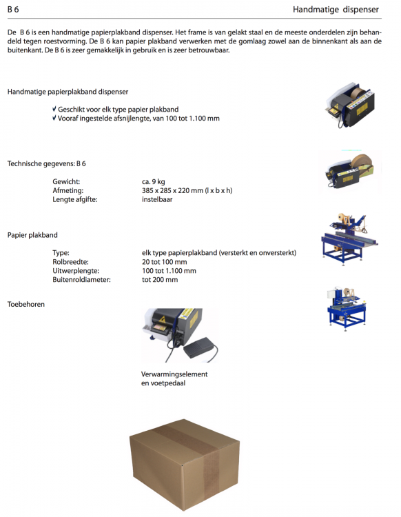 papierplakbandmachine cyklop B6 verkrijgbaar bij www.officeknallers.nl